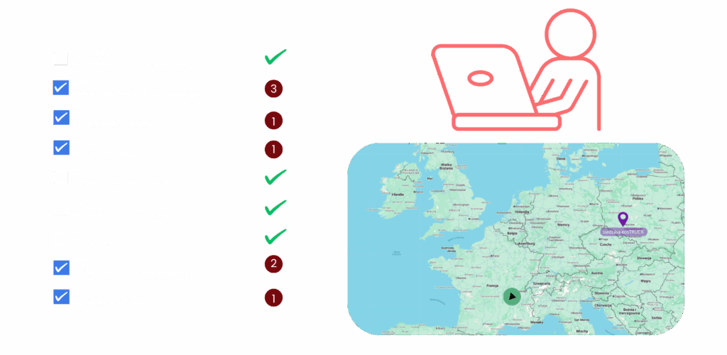 Interfejs diagnostyczny do ciężarówek z dostępem do danych 24/7 z poziomu platformy ecoTRUCK.