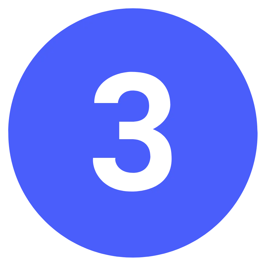 Liczba "3" w niebieskim kółku