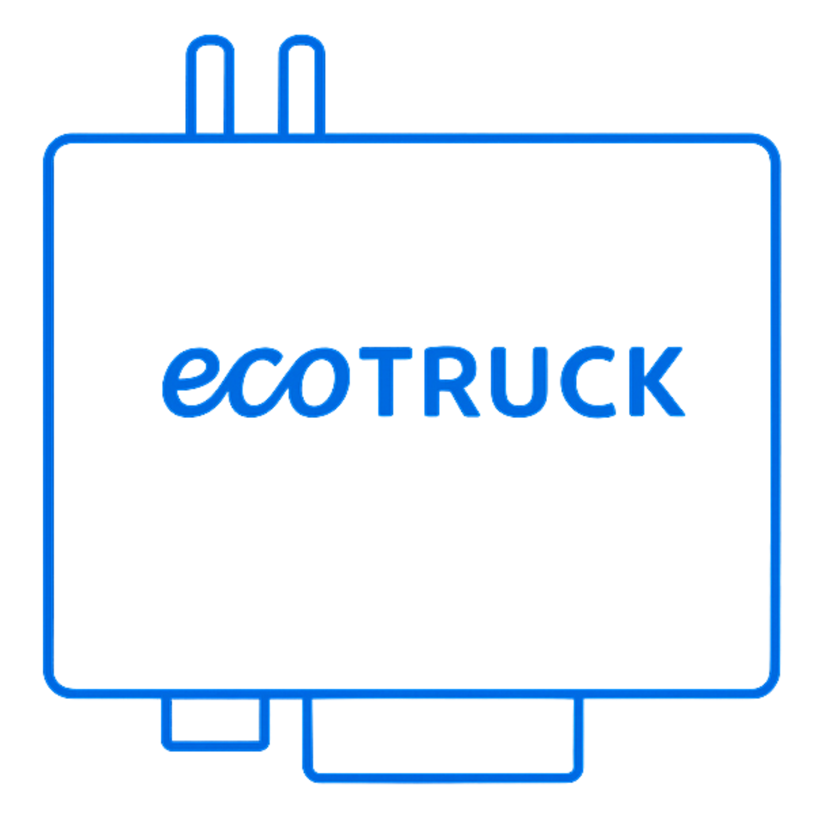 Niebieskie urządzenie ecoTRUCK.