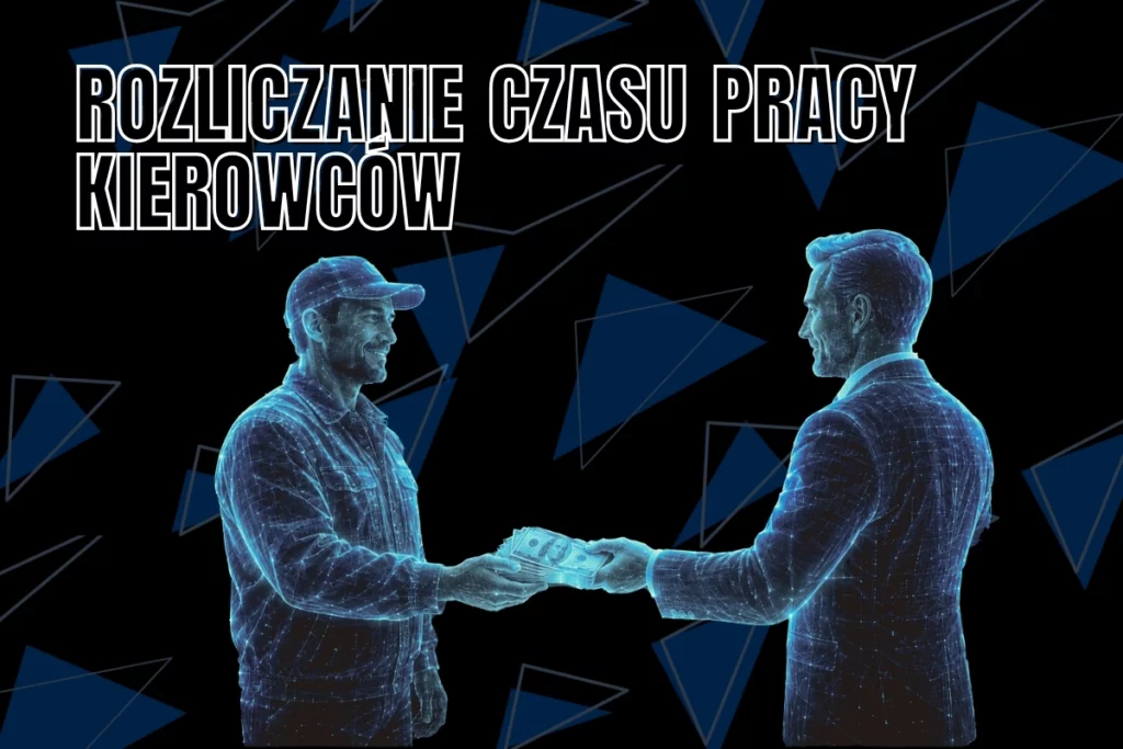 Kierowca odbierający wynagrodzenie od pracodawcy podczas rozliczania czasu pracy.