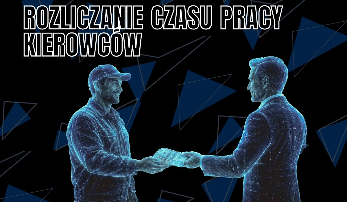 Kierowca odbierający wynagrodzenie od pracodawcy podczas rozliczania czasu pracy.