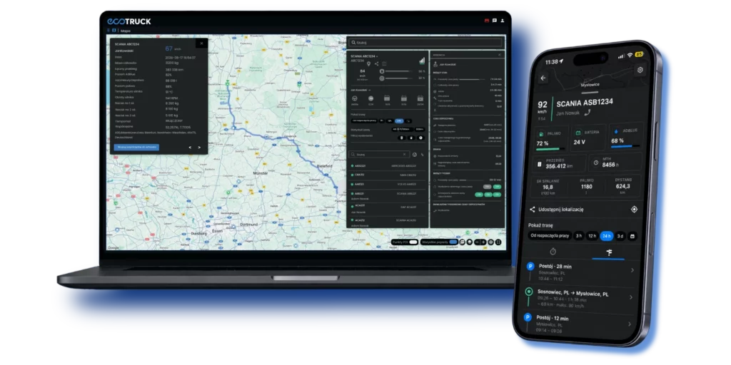 System lokalizacji pojazdów GPS ecoTRUCK - śledzenie floty w czasie rzeczywistym